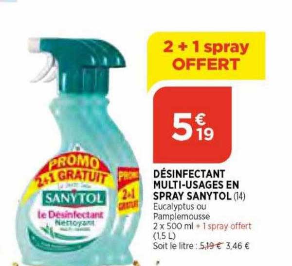 désinfectant multi-usages en spray sanytol