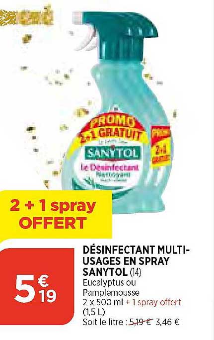 désinfectant multi-usages en spray sanytol