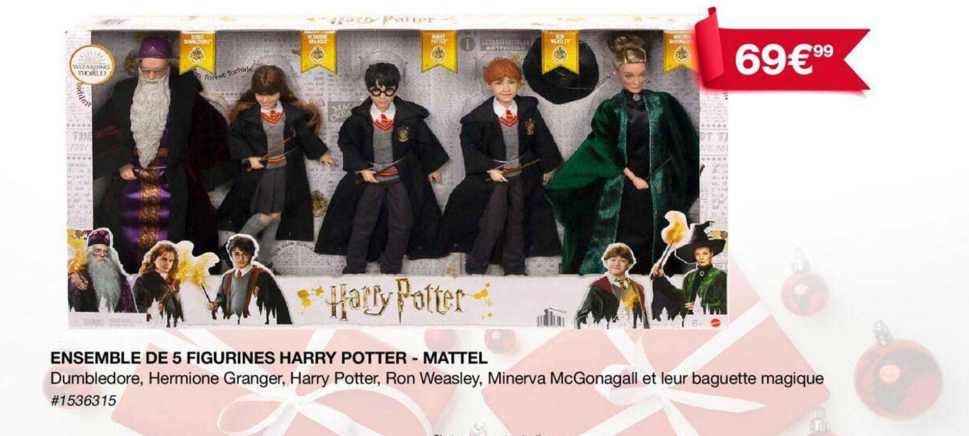 ensemble de 5 figurines harry potter - mattel