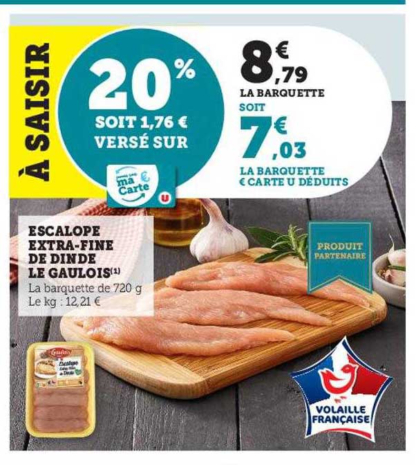 escalope extra-fine de dinde le gaulois