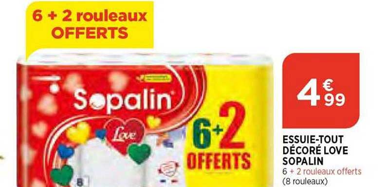 essuie-tout décoré love sopalin