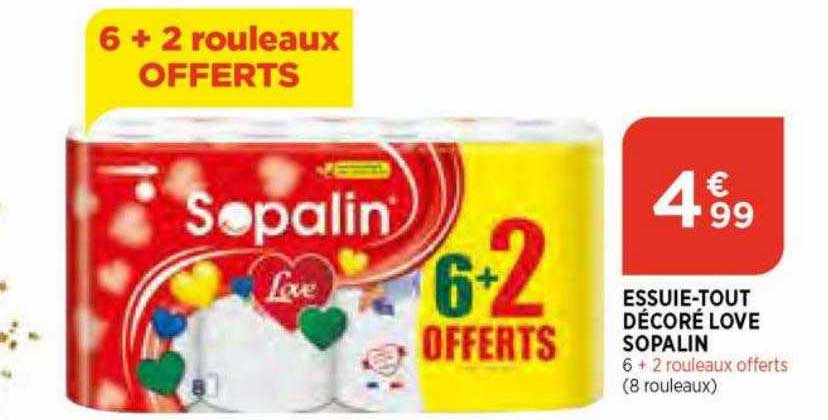 essuie-tout décoré love sopalin