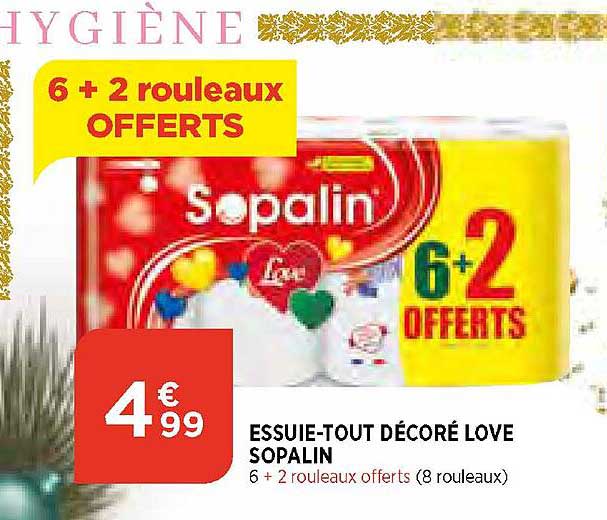 essuie-tout décoré love sopalin