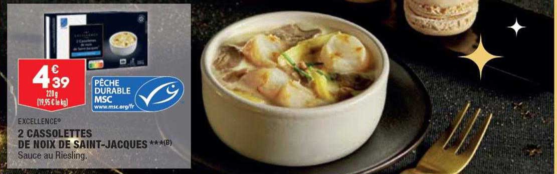 excellence 2 cassolettes de noix de saint-jacques