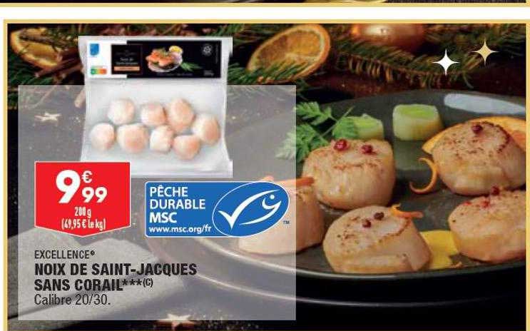 excellence noix de saint-jacques sans corail