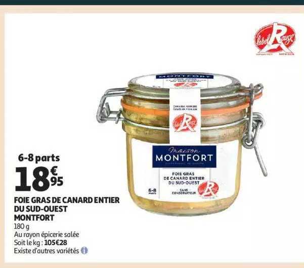 foie gras de canard entier du sud-ouest montfort