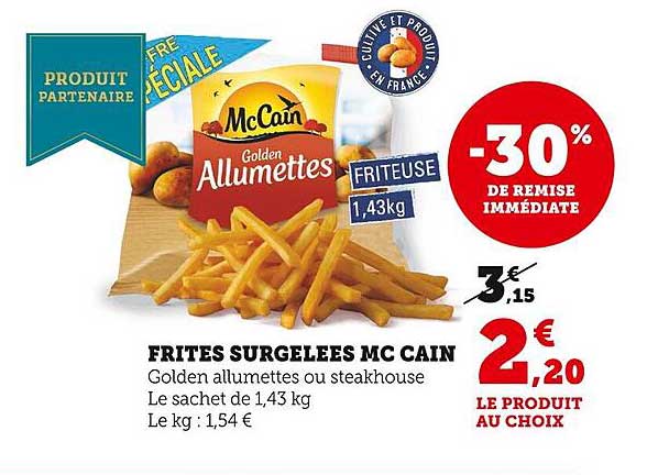 frites surgelées mc cain