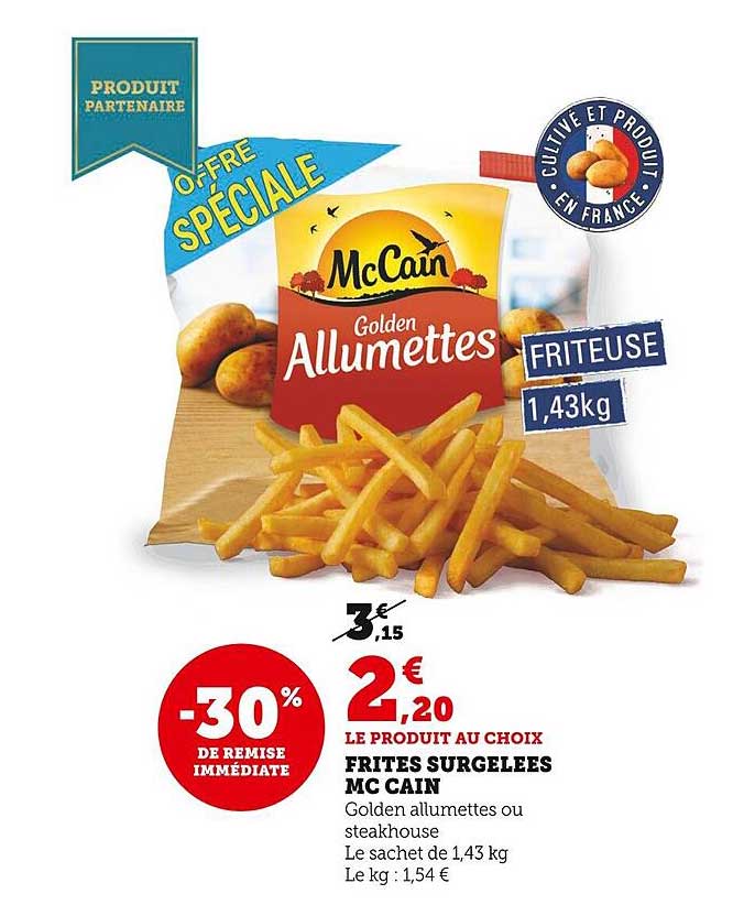 frites surgelées mc cain