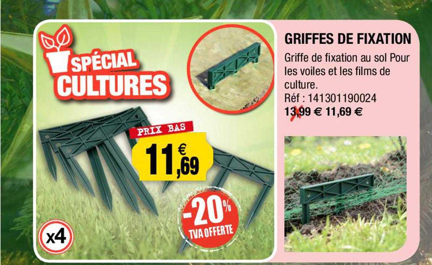 griffes de fixation