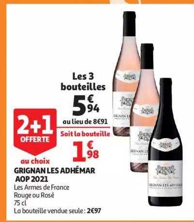 grignan les adhémar aop 2021 les armes de france