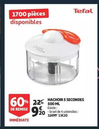 hachoir 5 secondes 500 ml