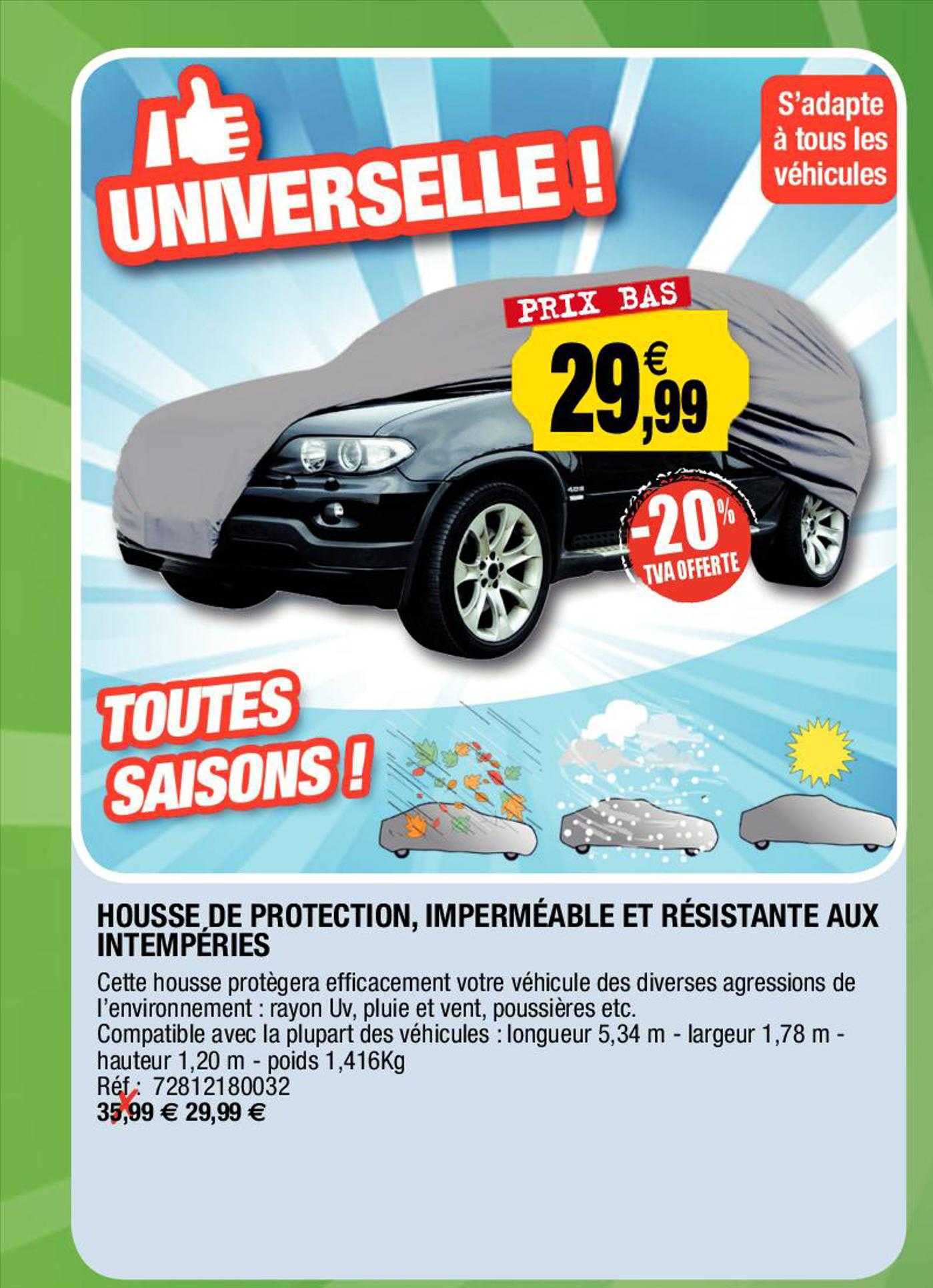 housse de protection, imperméable et résistante aux intempéries