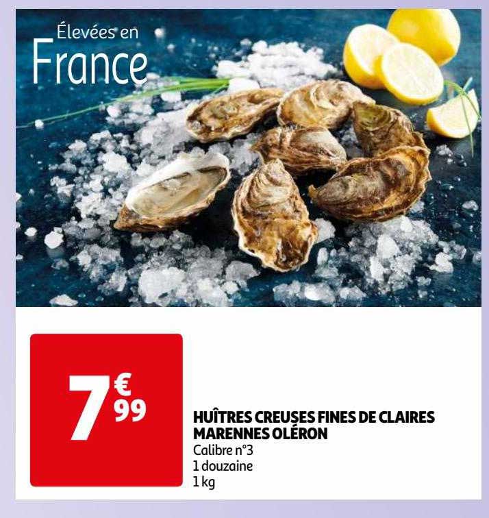 huîtres creuses fines de claires marennes oléron