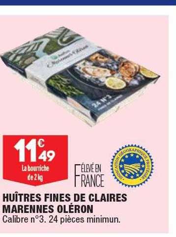 huîtres fins de claires marennes oléron