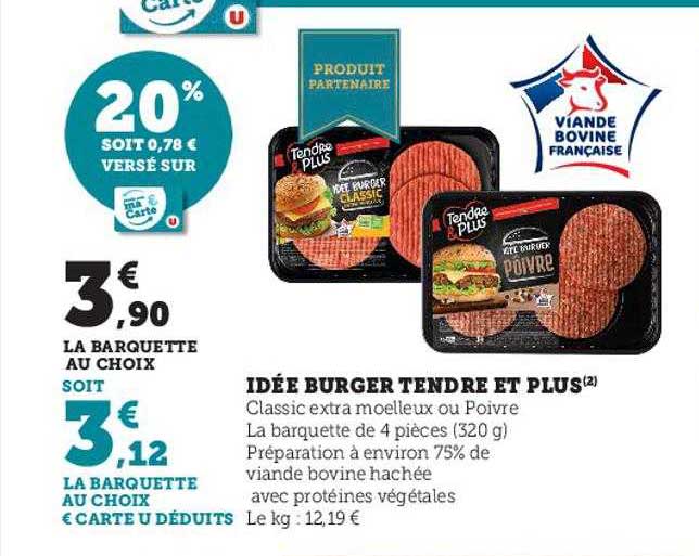 idée burger tendre et plus