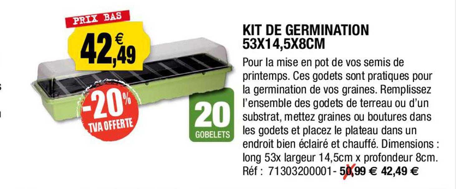 Kit De Germination 53 X 14,5 X 8 Cm