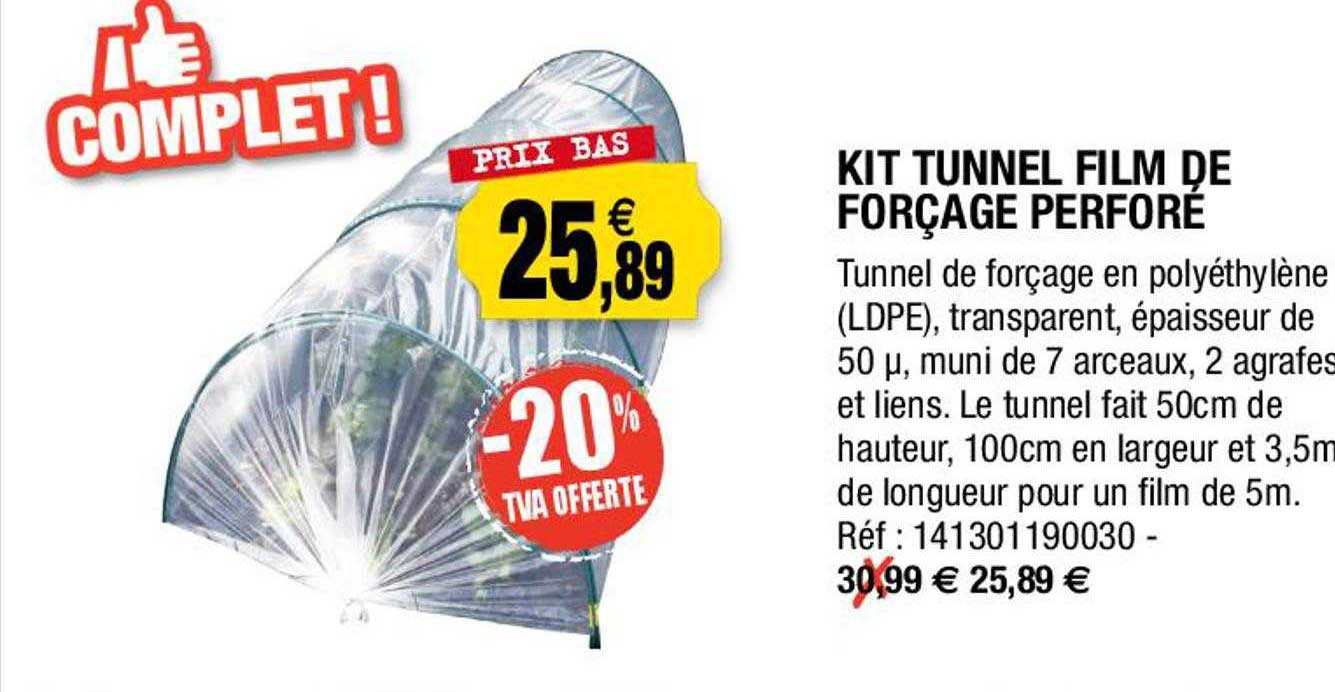 kit tunnel film de forçage perforé