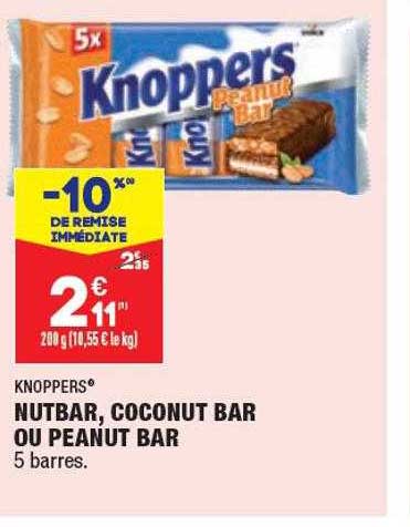 Knoppers Nutbar Coconut Bar Ou Peanut Bar