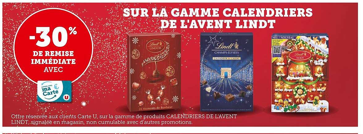 La Gamme Calendriers De L'avent Lindt