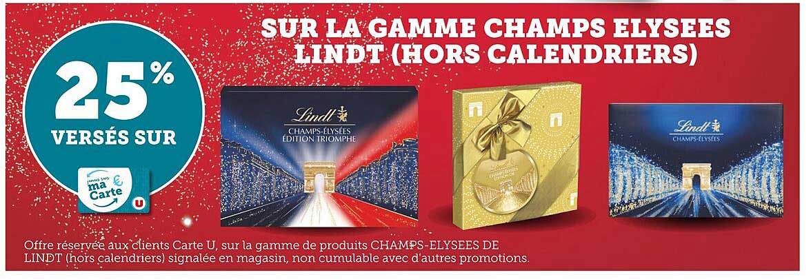 la gamme champs élysées lindt (hors calendriers)