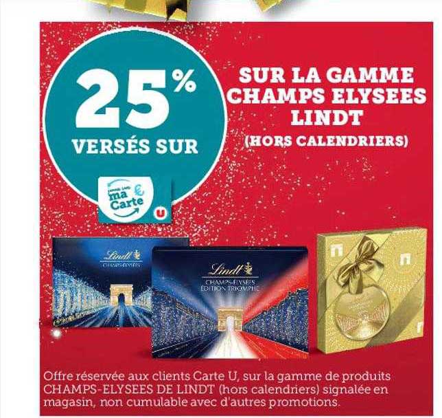 la gamme champs élysées lindt