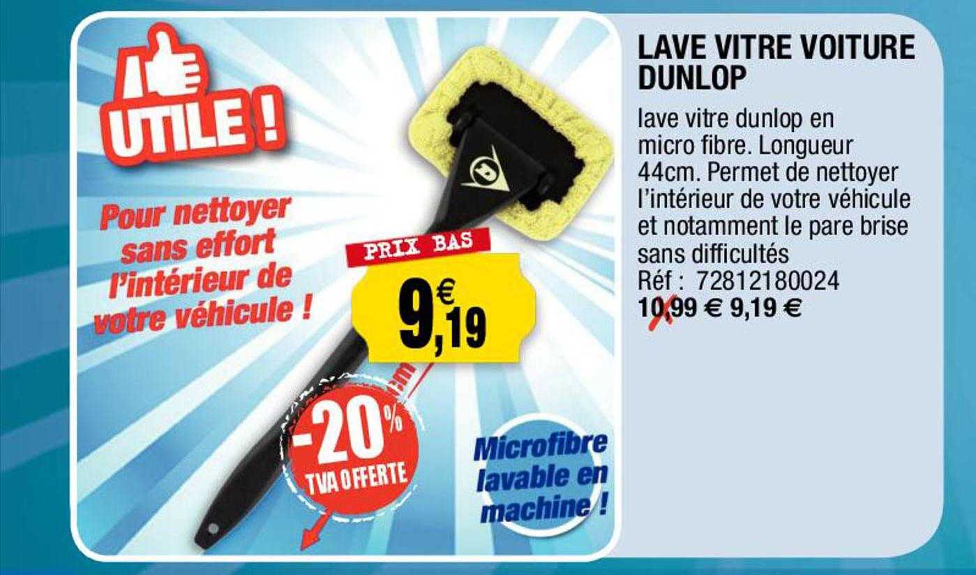 lave vitre voiture dunlop