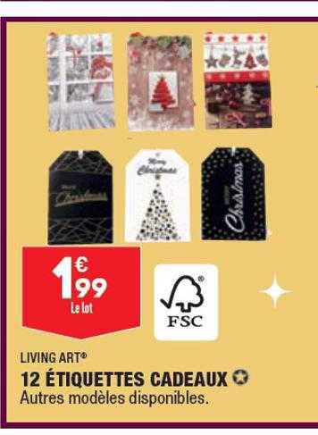 Living Art 12 étiquettes Cadeaux