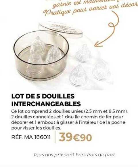 lot de 5 douilles interchangeables
