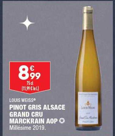 louis weiss pinot gris alsace grand cru marckrain aop