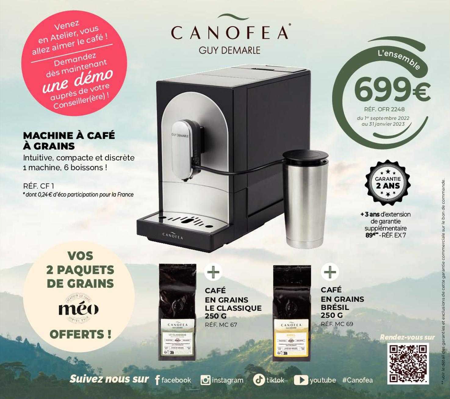 machine à café à grains canofea guy demarle