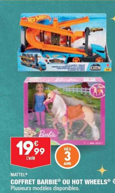 mattel coffret barbie ou hot wheels