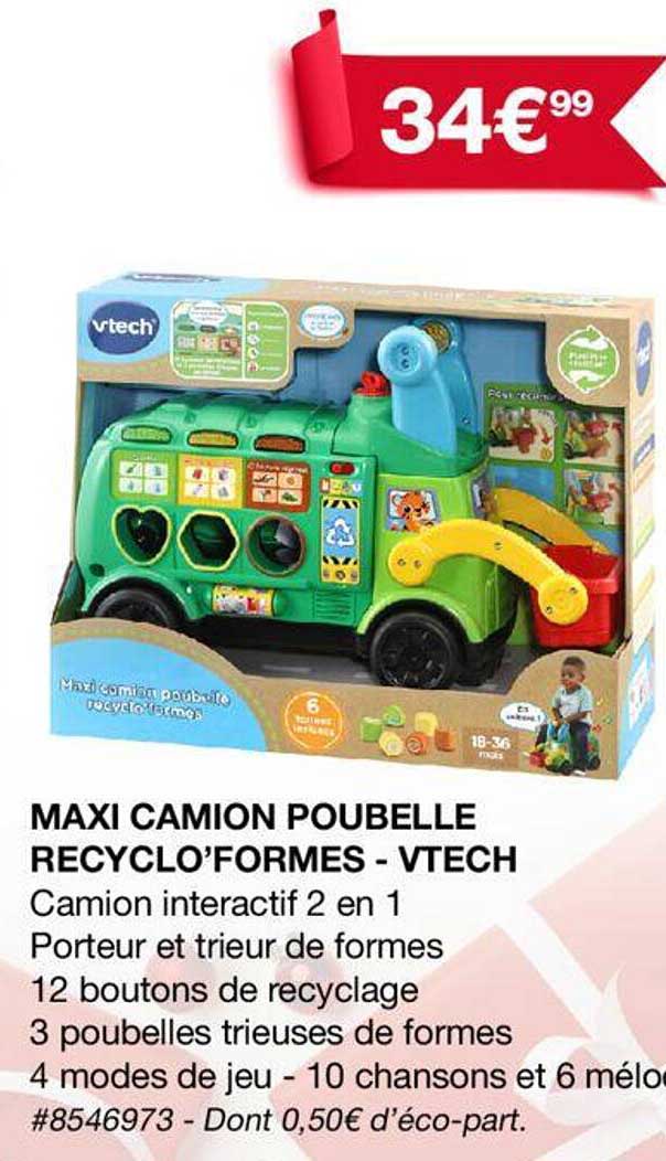 Maxi Camion Poubelle Recyclo'formes - Vtech