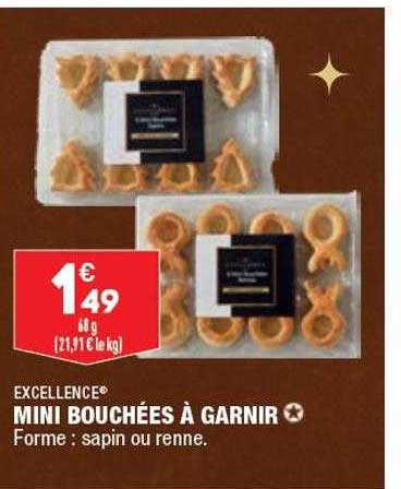 mini bouchées à garnir excellence