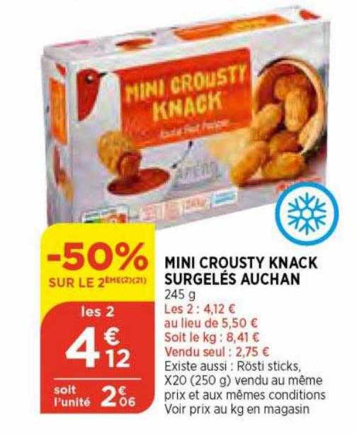 Mini Crousty Knack Surgelés Auchan
