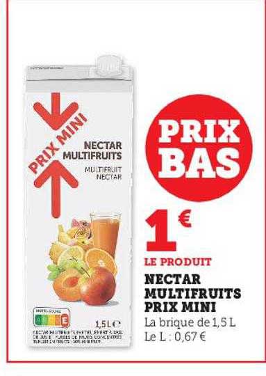 nectar multi fruits prix mini