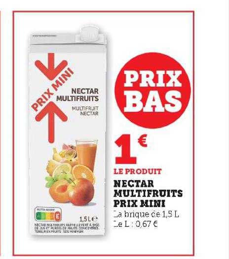 nectar multi fruits prix mini