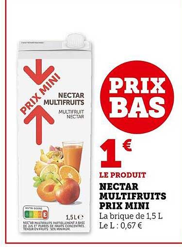 nectar multifruits prix mini