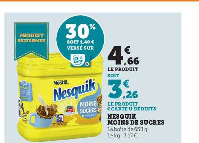 nesquik moins de sucres