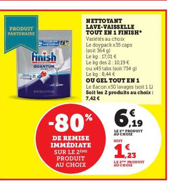 nettoyant lave-vaisselle tout en 1 finish