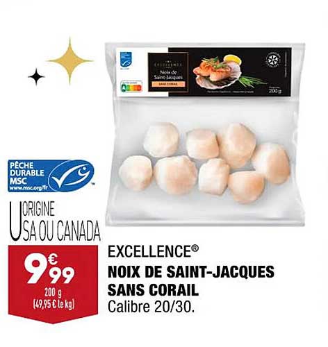 noix de saint-jacques sans corail excellence