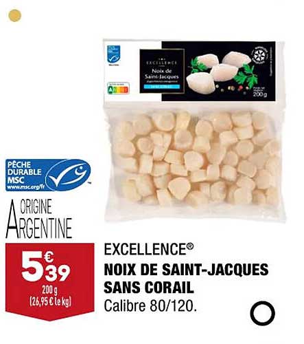 noix de saint-jacques sans corail excellence