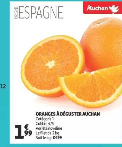 oranges à déguster auchan