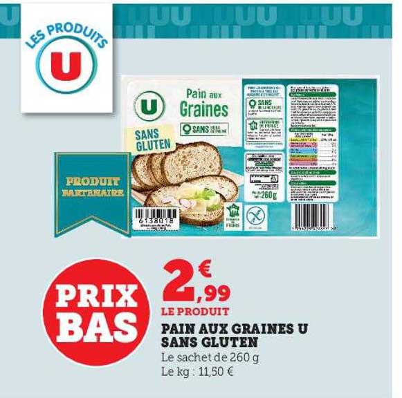 Pain Aux Graines U Sans Gluten