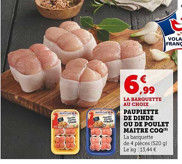 paupiette de dinde ou de poulet maitre coq