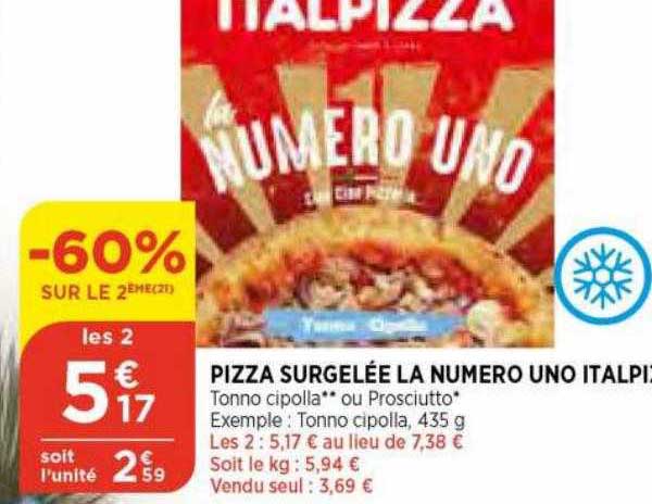 pizza surgelée la numéro uno italpizza