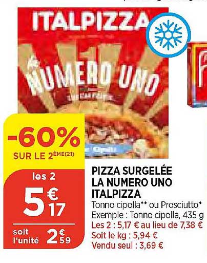 pizza surgelée la numero uno italpizza