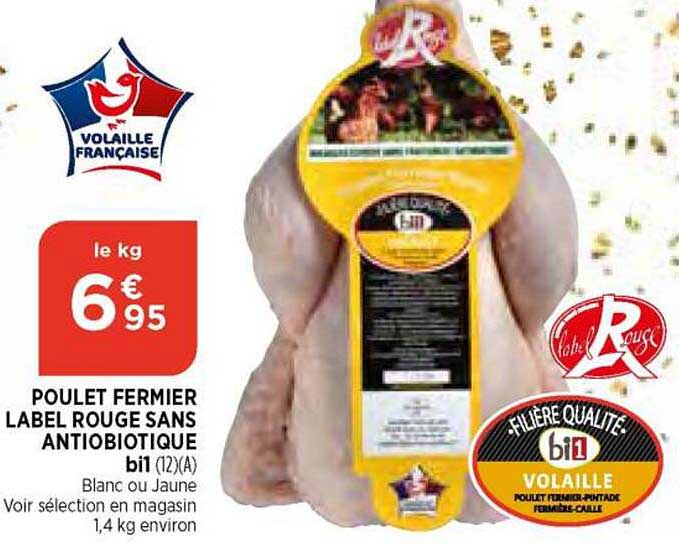 poulet fermier label rouge sans antibiotique bi1