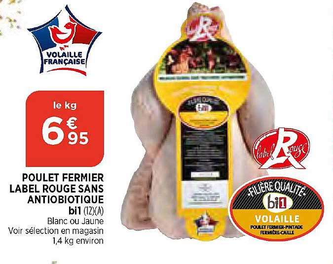 poulet fermier label rouge sans antibiotique bi1