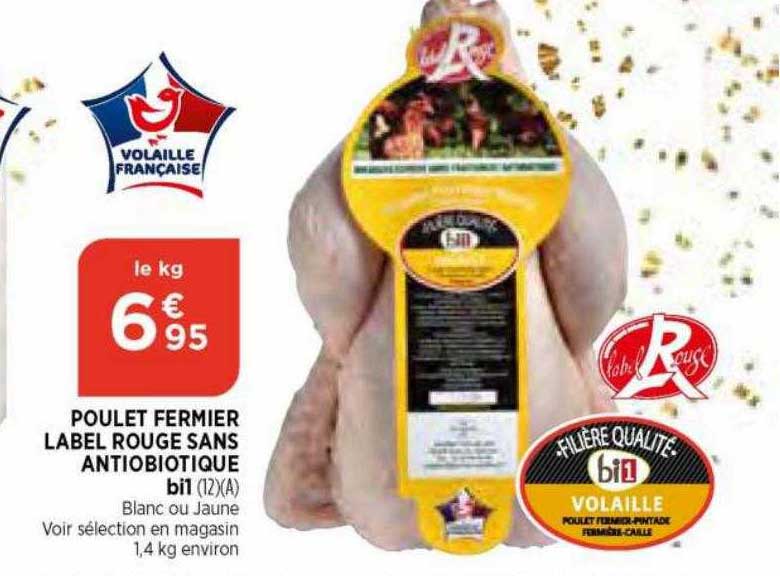 poulet fermier label rouge sans antibiotiques bi1