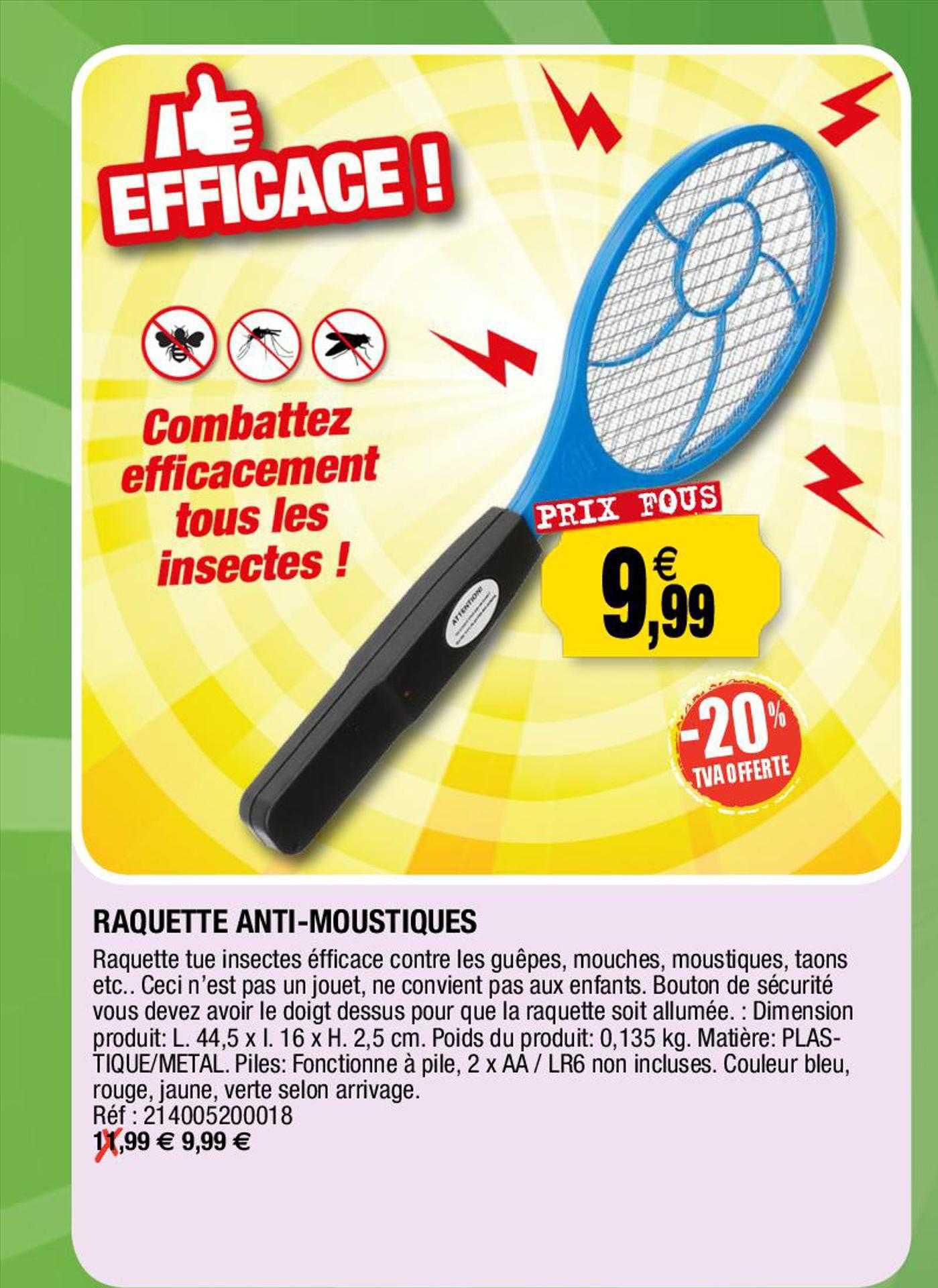 raquette anti-moustiques
